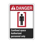 Danger Confined Space Authorized Personnel Only Sign